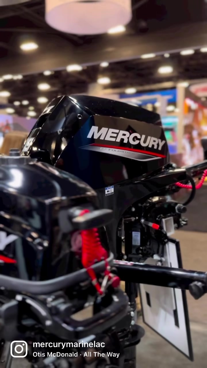 Set Adesivi Compatibili Per Mercury 25cv Fourstroke Super America Rosso – Kit Grafica In Polimero Anti UV Per Motore Fuoribordo, Realizzato In Italia Con Stampante Roland