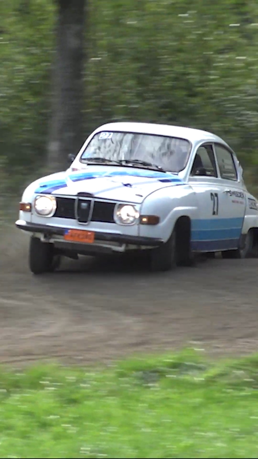 Full attack with old powerful SAAB V4! #rallycar #carracing #car # ...