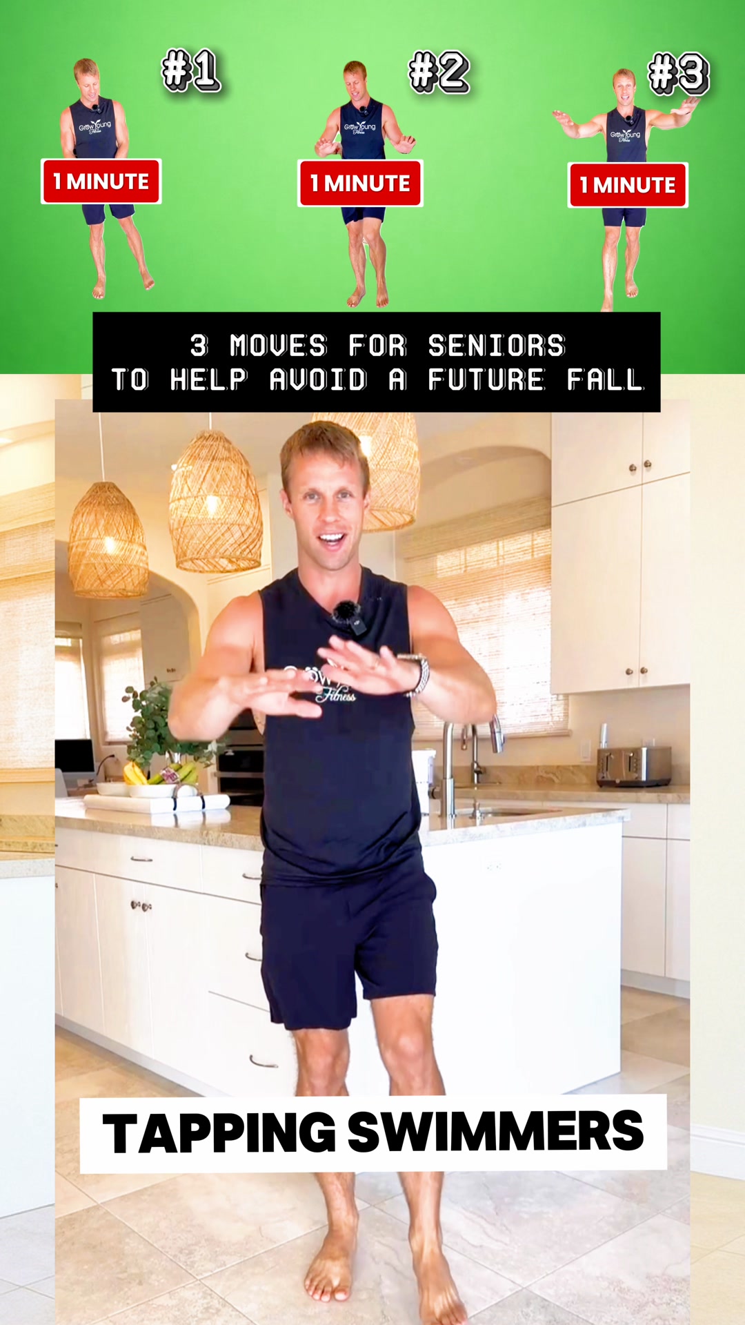 These are the 3 moves that you need for balance improvement #senior # ...