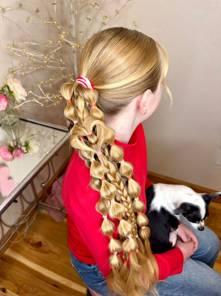 Valentine’s ponytail hairstyle! Teamwork with my mini to get all of ...