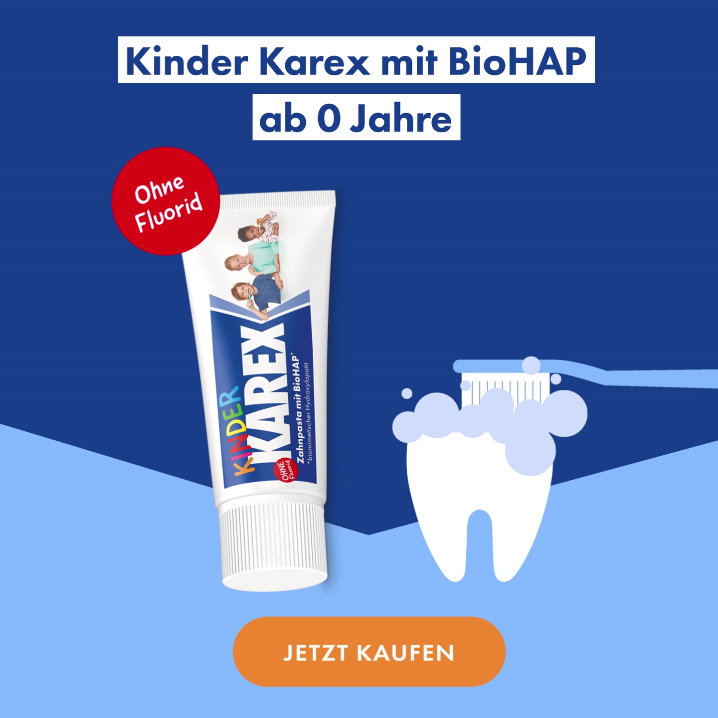 Kreidezähne bei Kindern erfordern besondere Pflege. Die Junior Karex ...