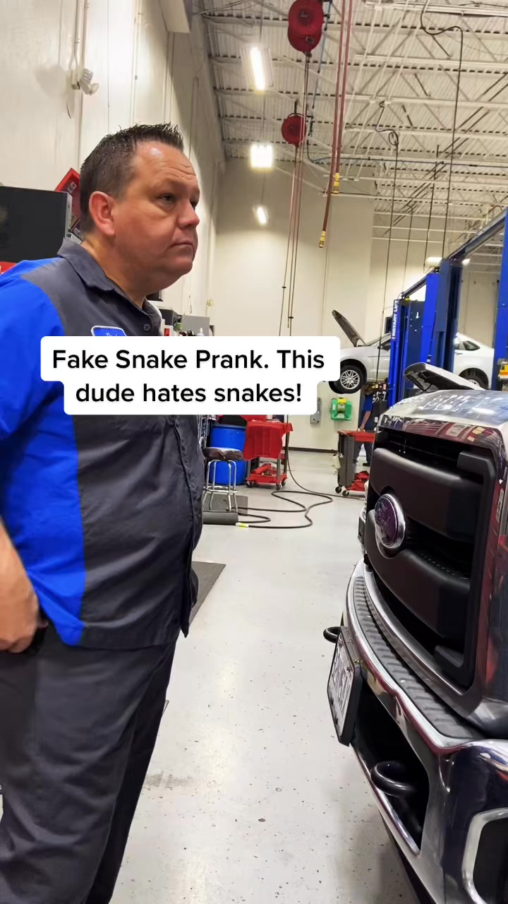 Remote controlled snake 😂 #7am #dealership #servicetech #mechanic #sc ...