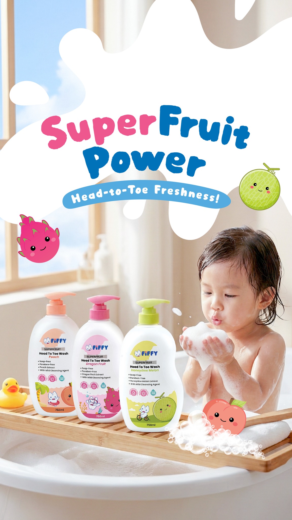 Superfruit Power, Head-to-Toe Freshness! 🍓🍊 Watch each bottle pop in ...