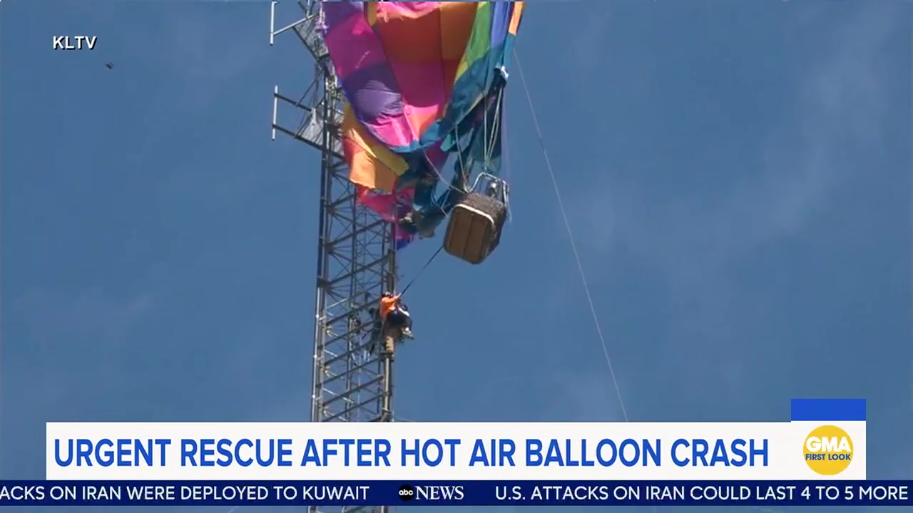 URGENT RESCUE AFTER HOT AIR BALLOON CRASH: Firefighters rescued two ...