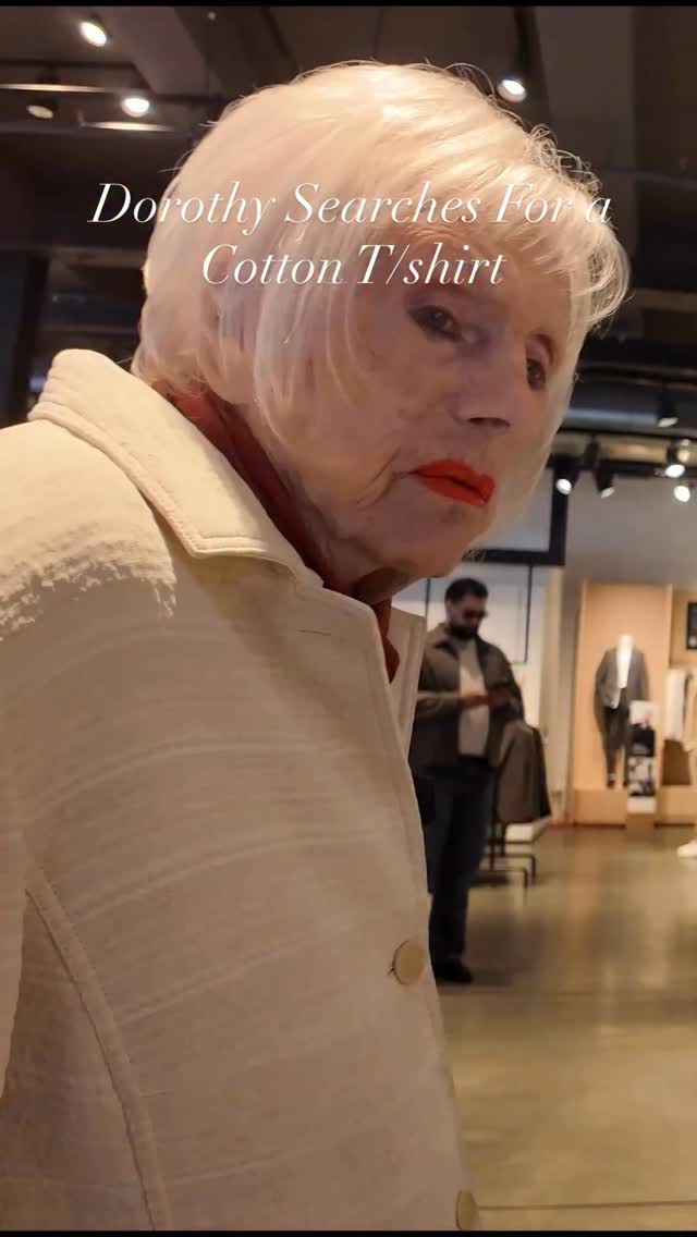 Dorothy searches for the perfect cotton T-shirt. #clothing