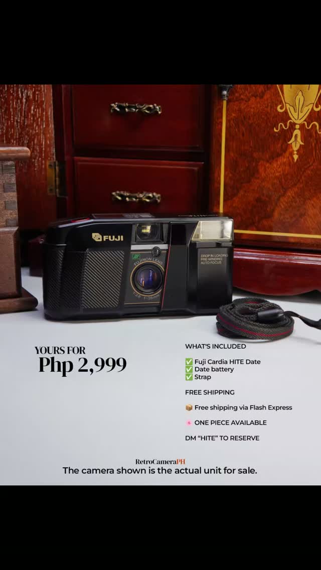 ぶん 📸 FUJI CARDIA HITE DATE — ₱2,999 A compact 35mm point-and-shoot