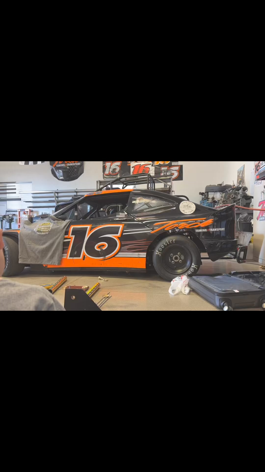 We made it home and the trophy is all put back together at our shop in ...