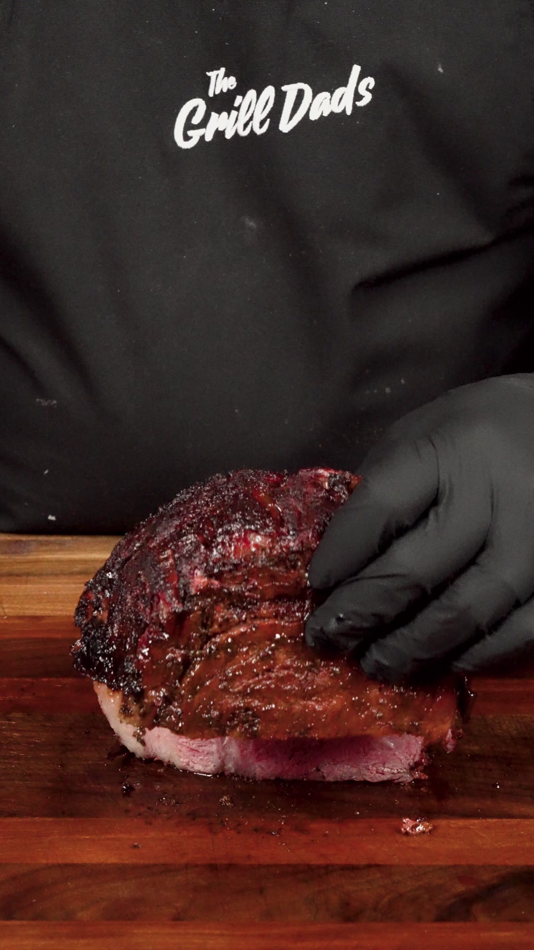 Our cherry smoked reverse seared ribeye. These coast to coast pink ...