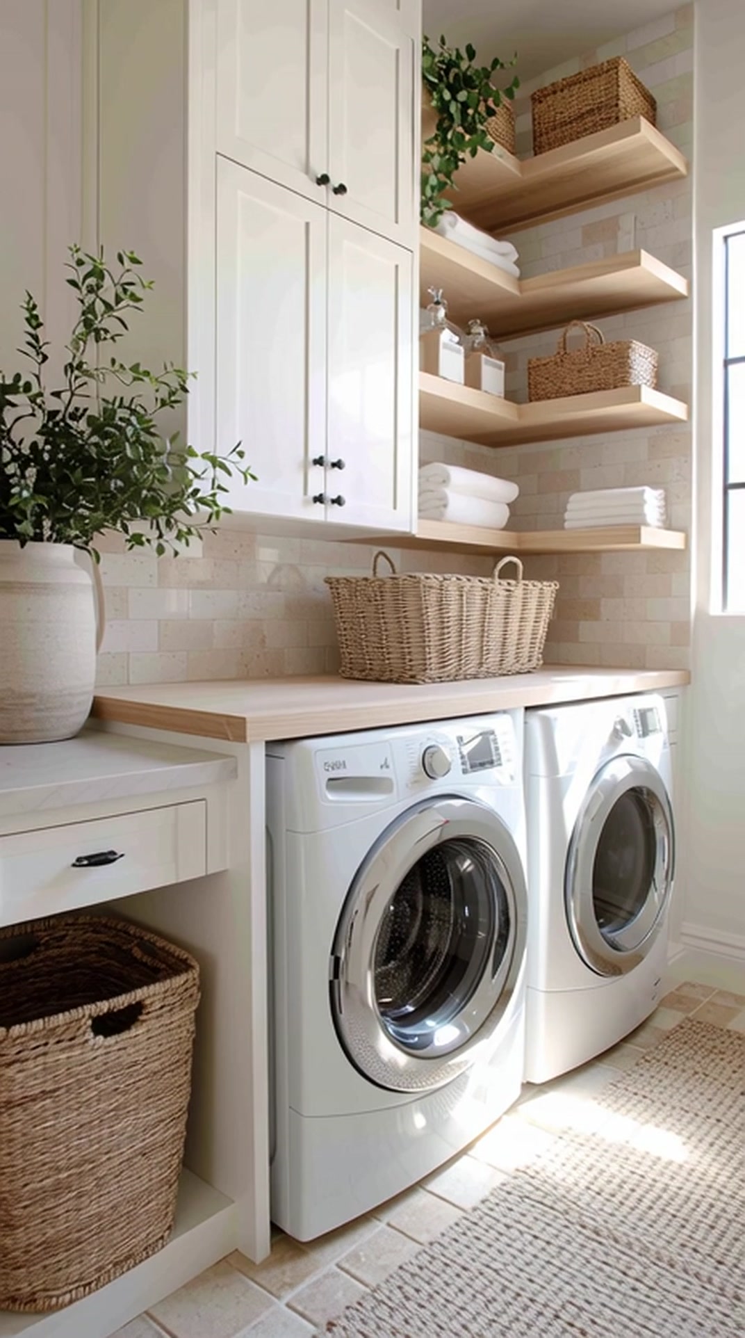 Built-ins, baskets, stone counters… this laundry room didn’t come to ...