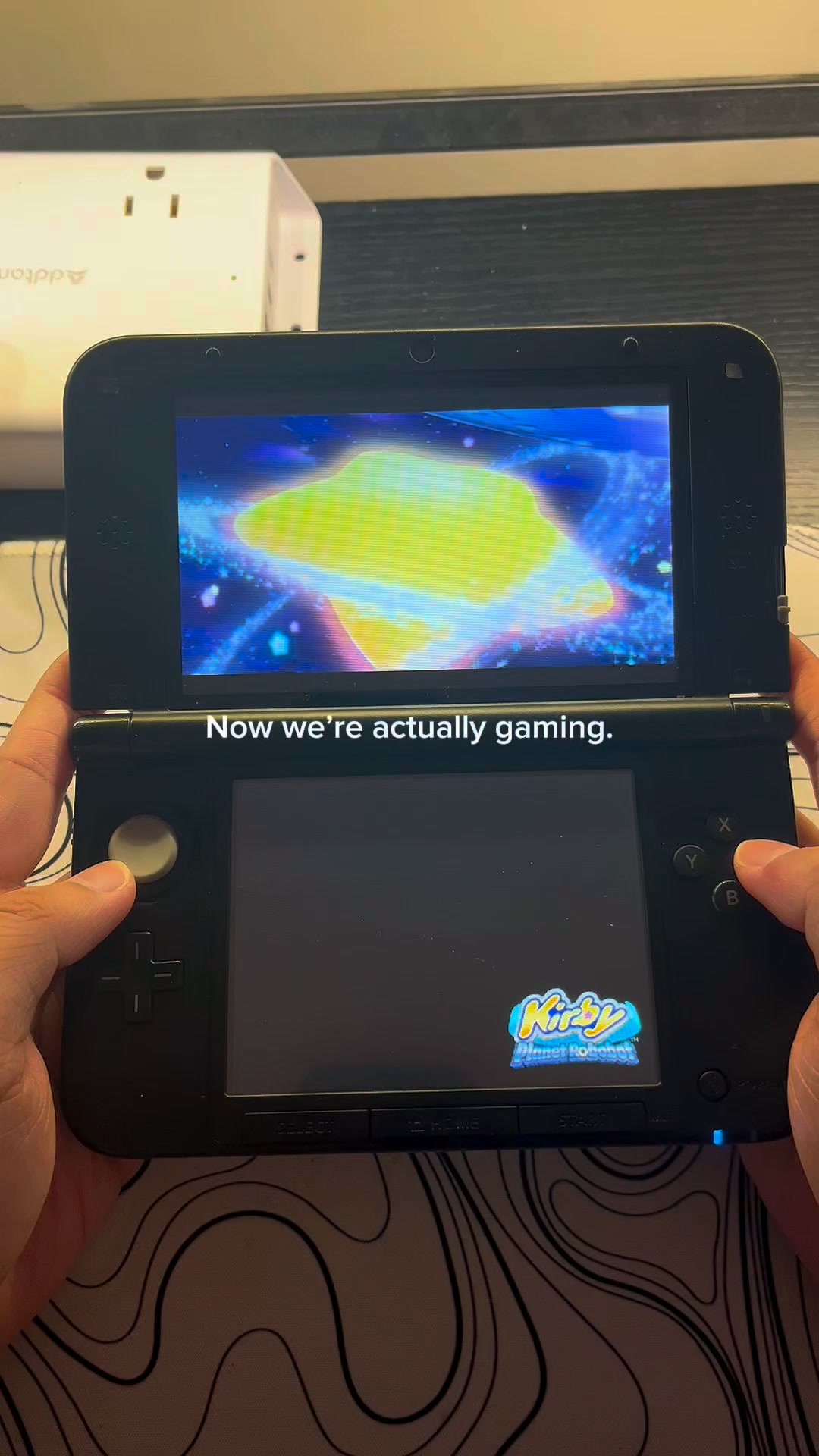 When the games on your phone get boring so you pull out the old