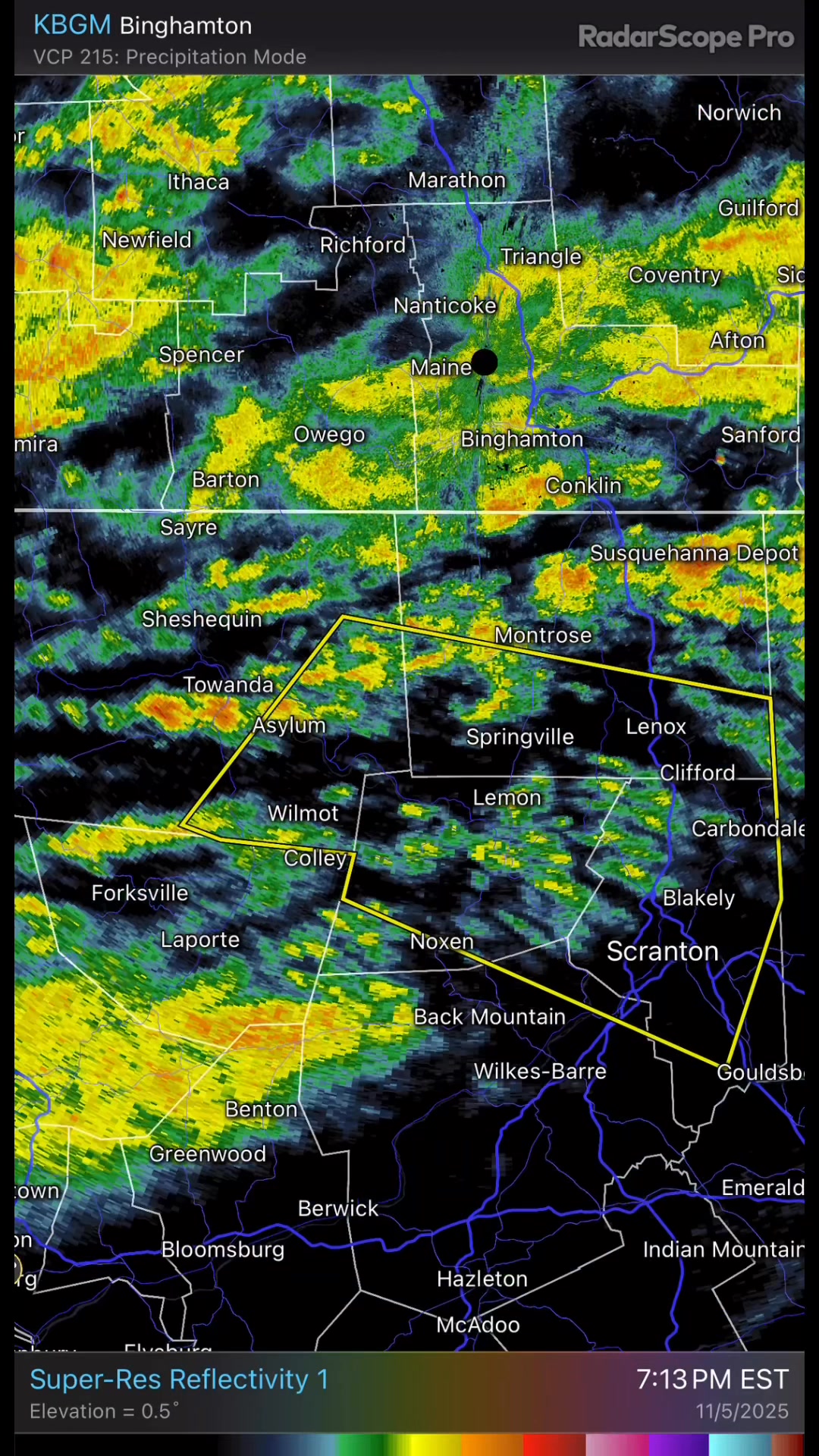 WOW! 🤯 ⚠️ Severe T-Storm Warning until 9:15 PM for the polygon area ...