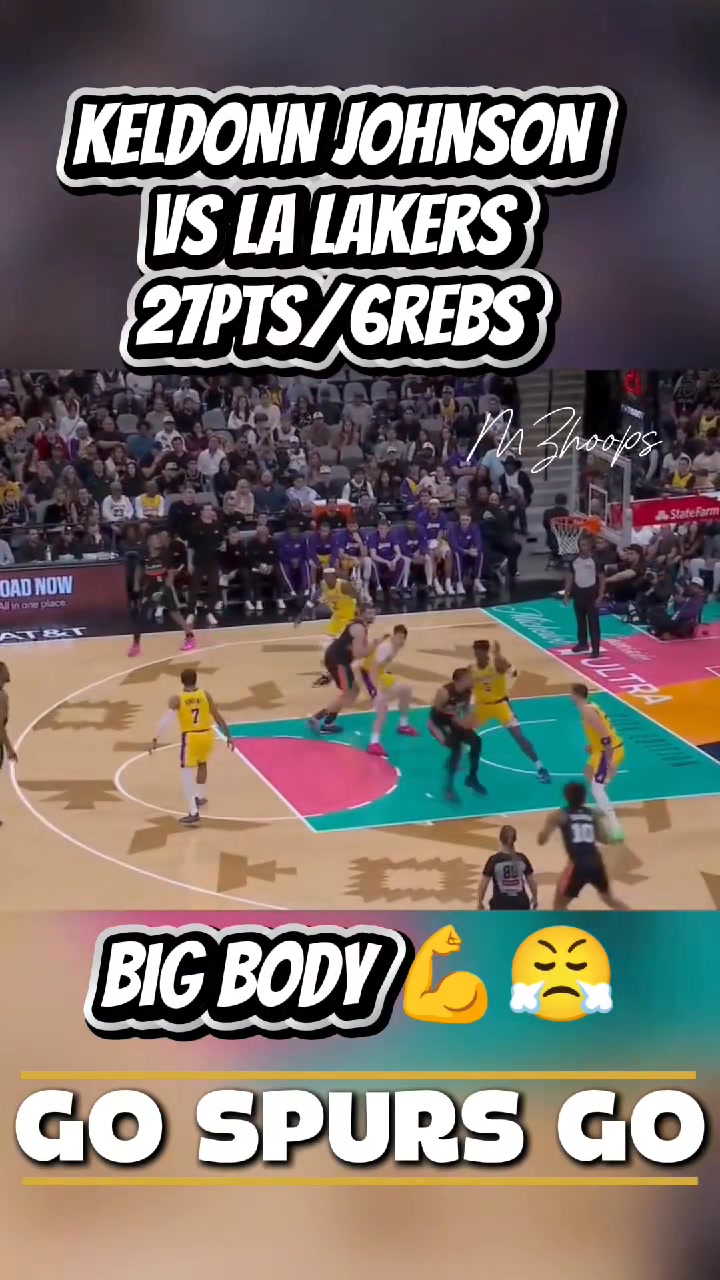 BIG BODY ACTIVATED 🔥 Keldon Johnson TORCHED the Lakers for 27 points ...