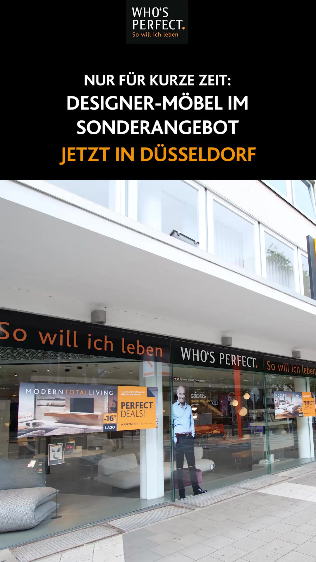 Jetzt bei Who's Perfect in Düsseldorf:, Sorgfältig ausgewählte Designermöbel aus Italien zum Sonderangebot., - Designer-Sofas ab 1399 €, - Designer-Esstische ab 995 €,