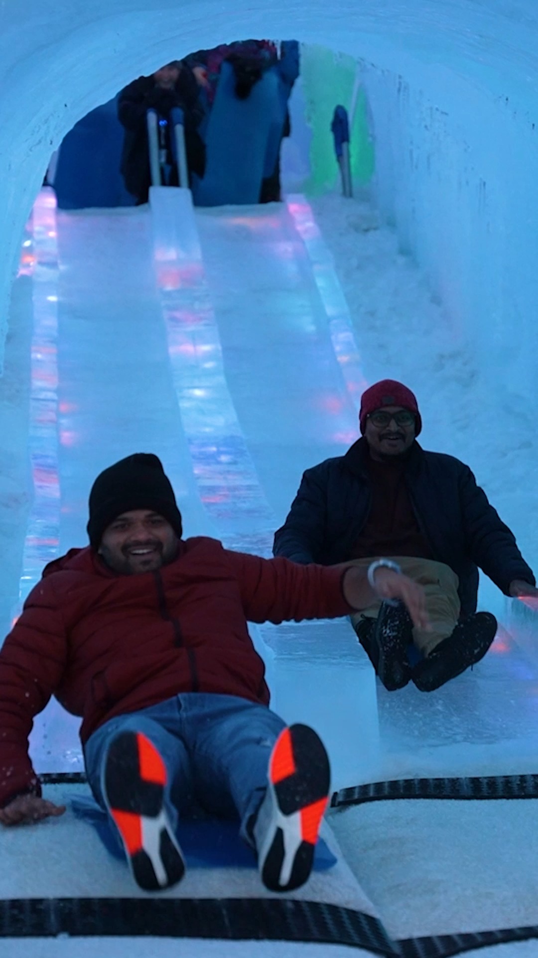 Immerse yourself in a dazzling winter wonderland. Ice Castles is a
