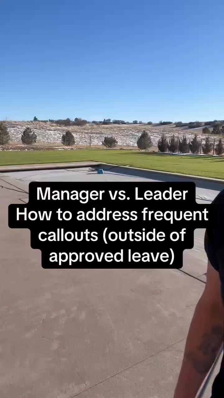 How to address frequent callouts (outside of approved leave) like a ...