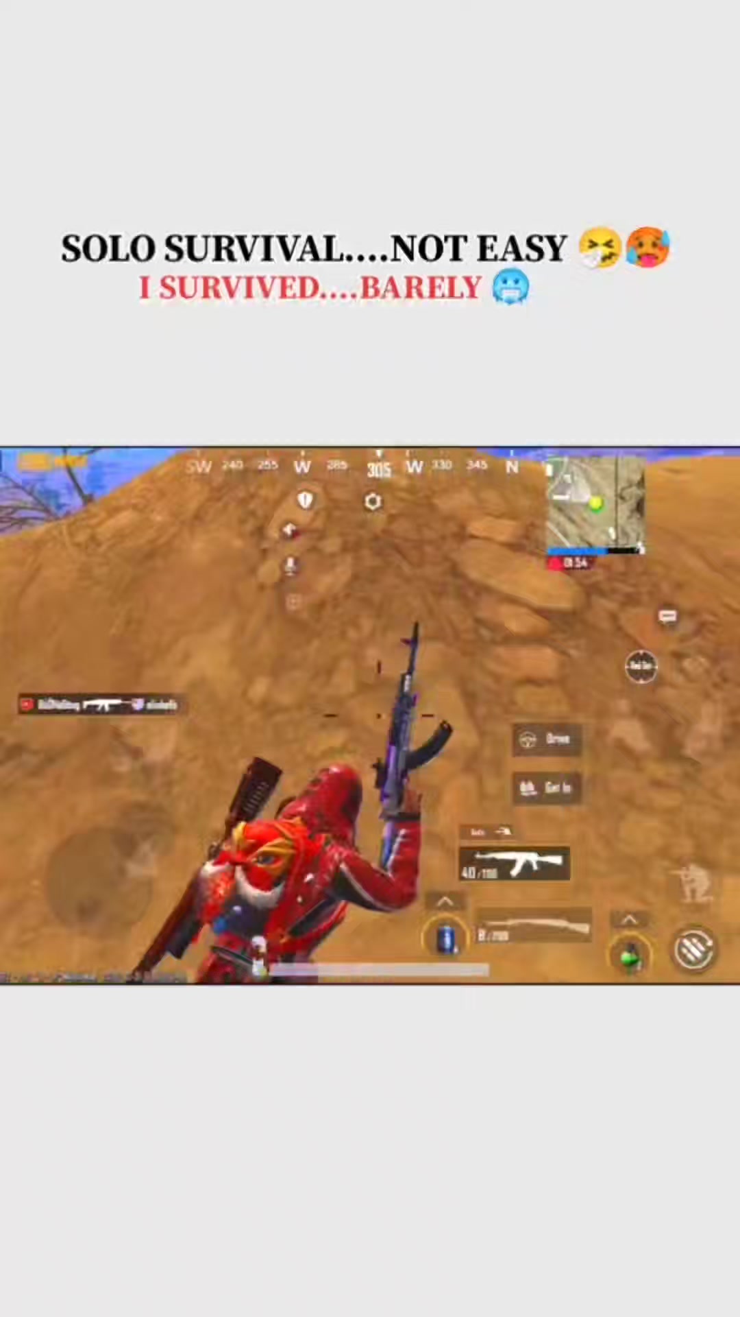 I saved the game, not myself. 🤧 . . . . #gamecommunity #pubglover
