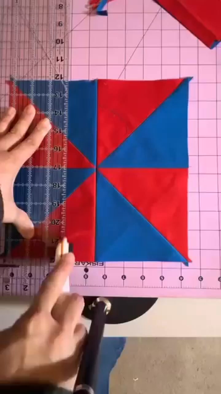 Learned a new trick: start with an economy block pinwheel, then cut it ...