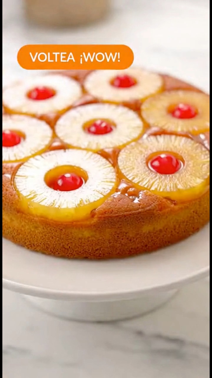 😋🍍 VOLTEADO DE PIÑA CLÁSICO (esponjoso y jugoso) Un pastel tradicional ...