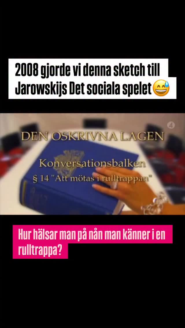 Vem har nånsin hälsat o tjabbat med nån i ett möte i en rulltrappa, mer ...