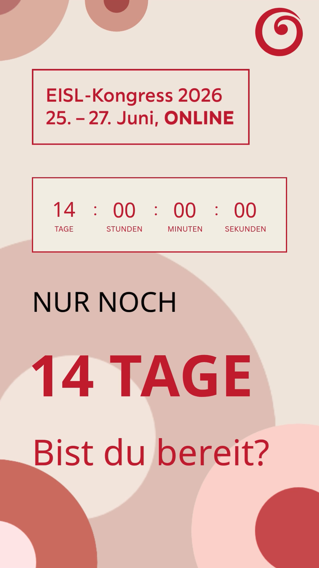 Nur noch 14 Tage!, Bist du bereit?, #eislkongress2026 #stillenbesserverstehen #eisl #onlinekongress #stillen #ibclc | Europäisches Institut für Stillen und Laktation