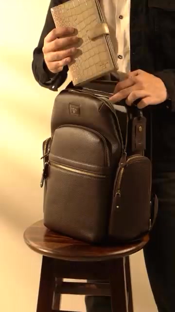 brave faux leather backpack matt & nat Vegan - Purity 15930665992573 Model:EMBLM1202MHFS - 12'0