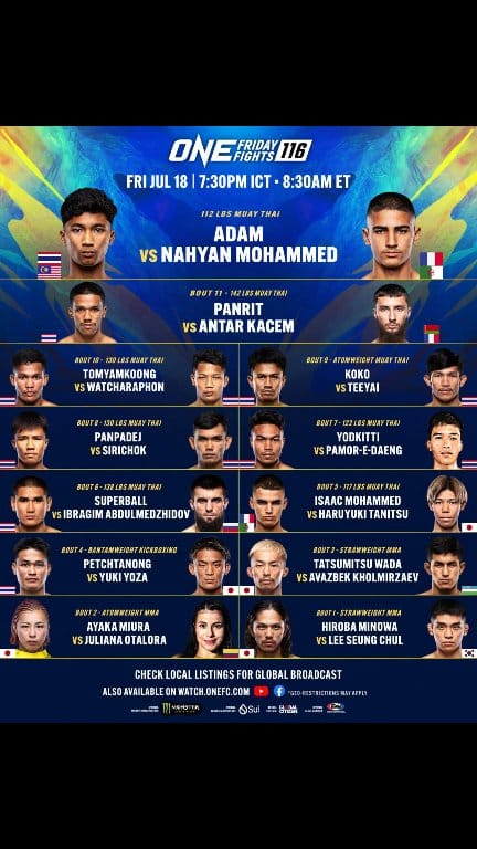 Rematch 🔥 All the best Adam Rakib 💪🏻🇲🇾 #muaythai #onechampionship # ...