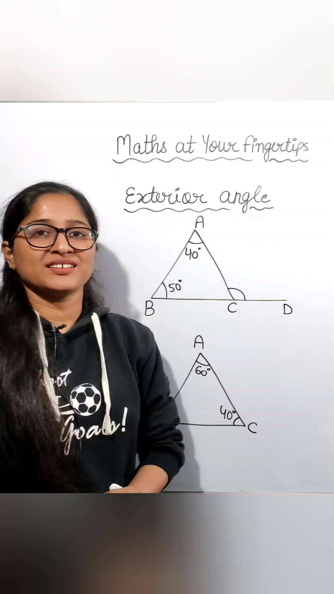 Exterior angle #math #maths #mathskills #mathsatyourfingertips # ...