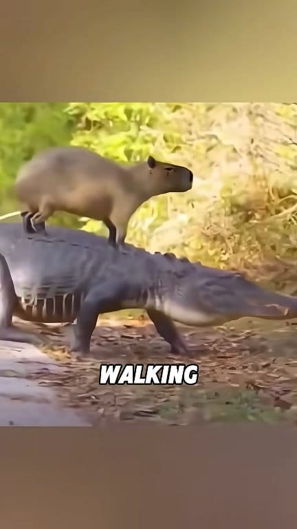 Are crocodiles afraid of capybaras #crocodile #reelsfb #viral #facts # ...