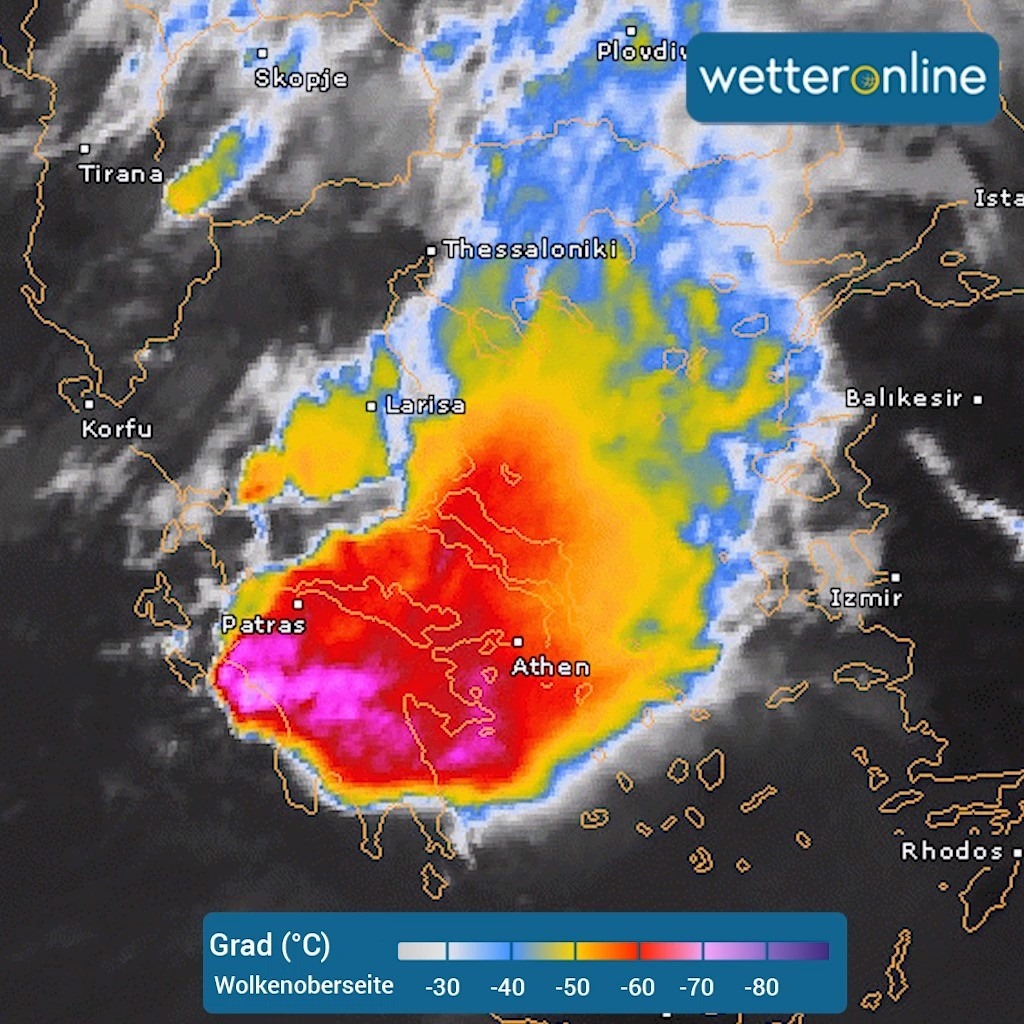 Faszinierend Unwetter Griechenland Karte Bild