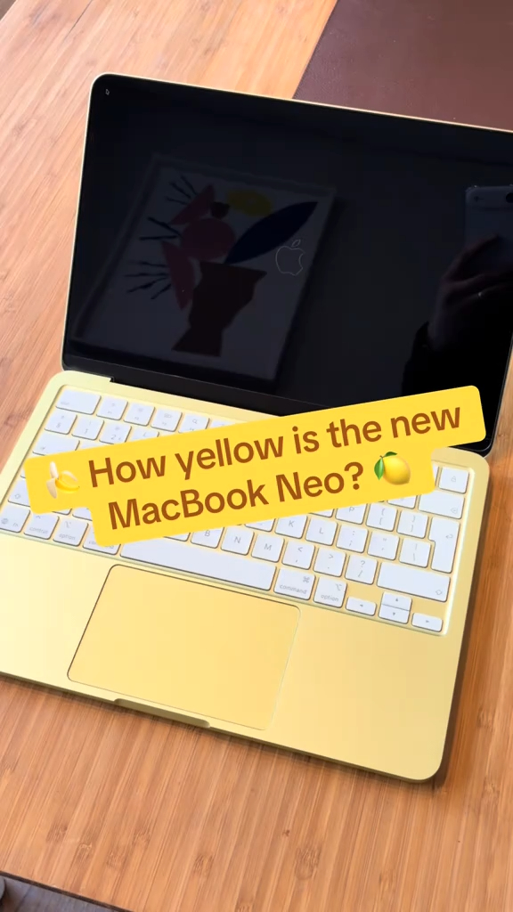 How Yellow is the new MacBook Neo? Holding the new Citrus MacBook