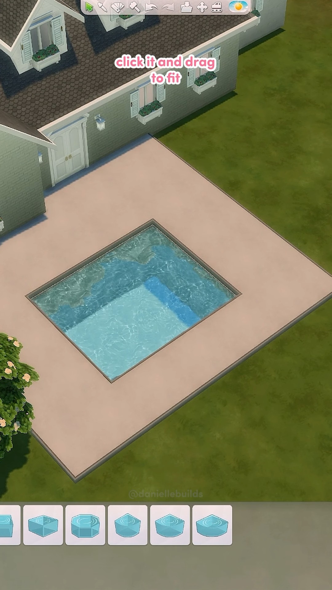 sims 4 platform pool tutorial #thesims4 #thesims #sims4 #daniellebuilds ...