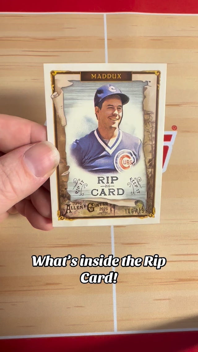 What’s inside this 2025 Topps Allen and Ginter Greg Maddux Rip Card ...