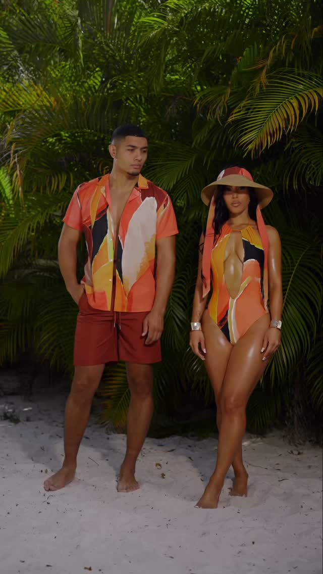 Reyna swimsuit x Brim sun visor x Robert shirt and shorts🌴 | Icon Swim ...