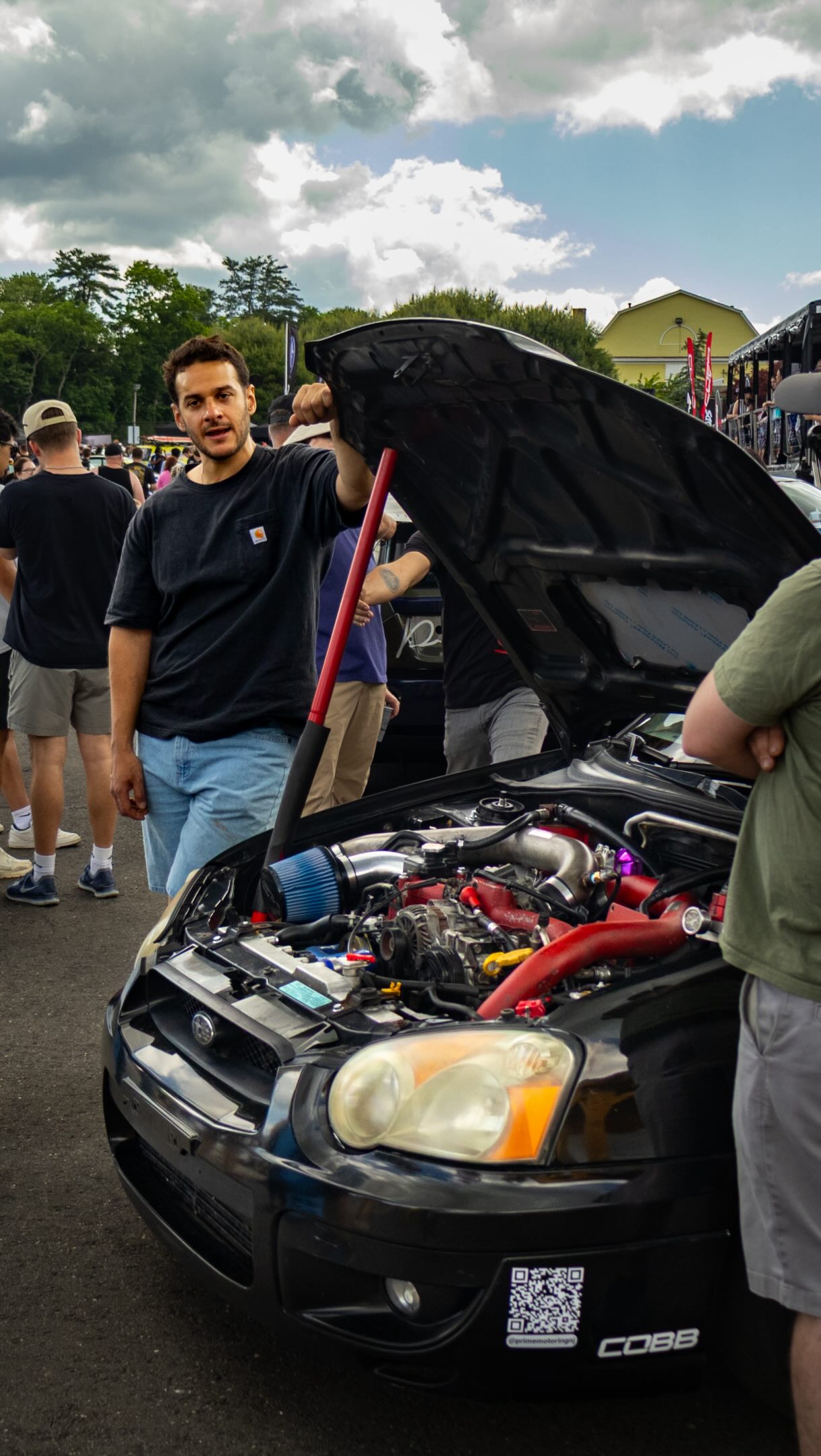 Our shitbox $1000 WRX getting a lot of attention thanks to our 
