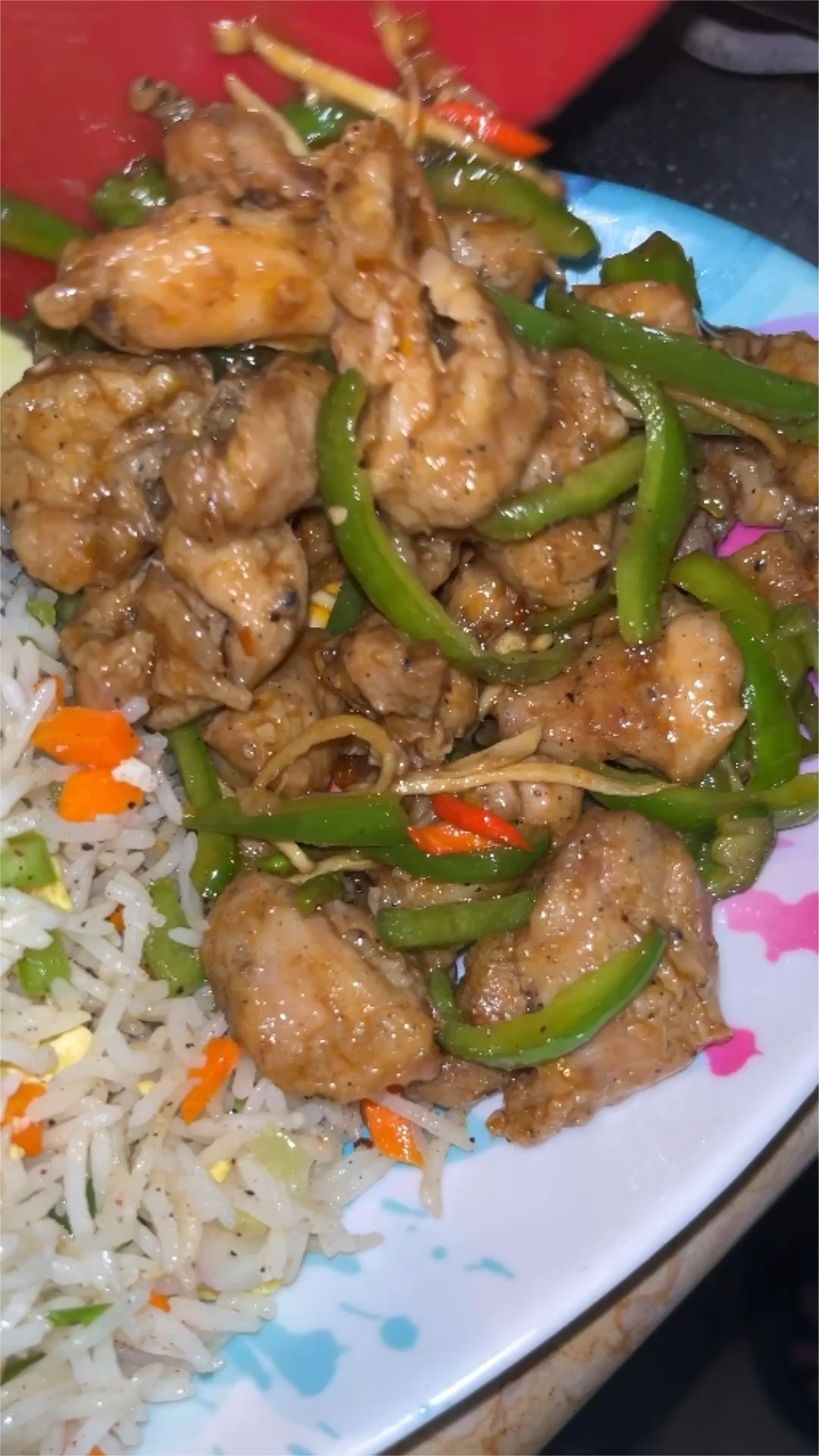 Chicken Chilli dry with Egg Fried Rice Recipe | Haris and Momin | Facebook