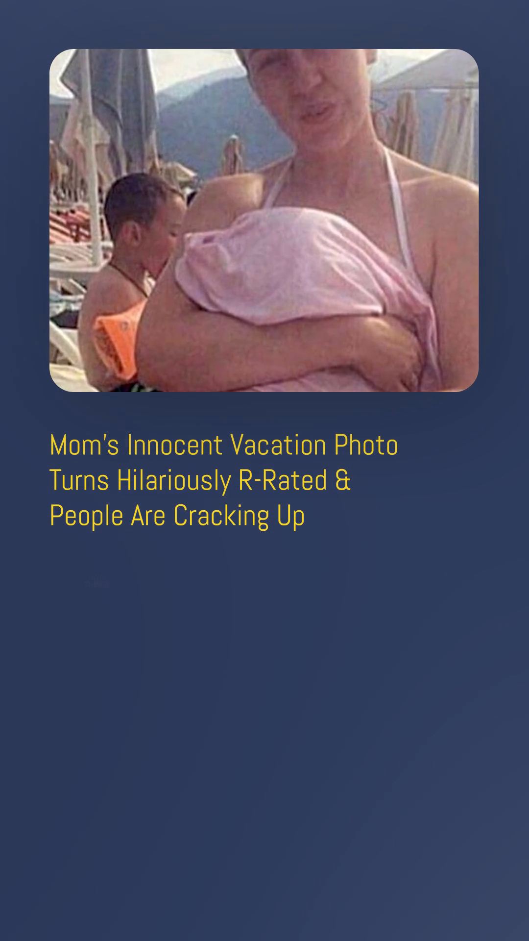 A mom's hysterical beach photo is going viral because of a seriously ...