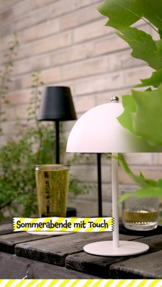 Sommerabende mit Touch. 🌙✨, Unsere LED-Touchlampen bringen stimmungsvolles Licht auf deinen Balkon, in den Garten oder zur nächsten Gartenparty. Perfekt für laue Nächte – mit einem Fingertipp! 💡☀️