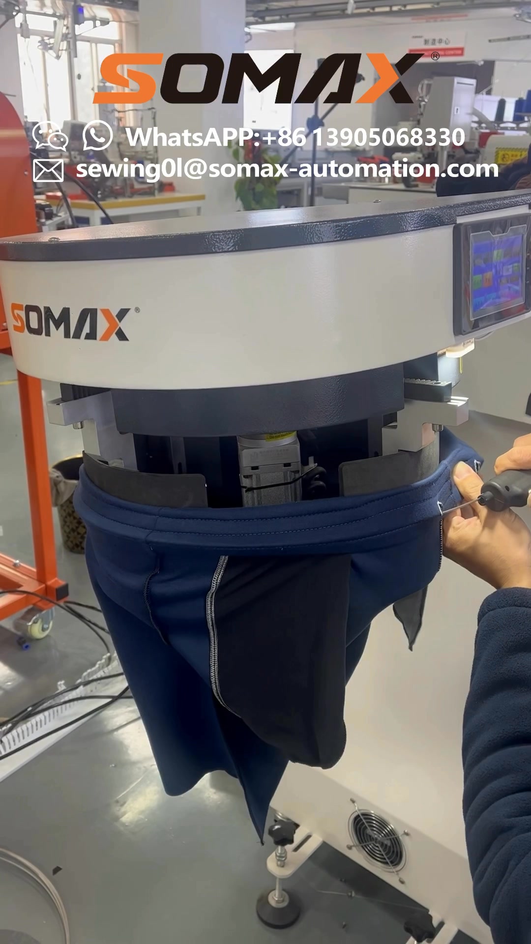 SOMAX Automatic Smart Rope Inserting Machine For Sportswear #somax # ...