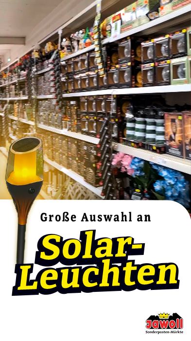 🌞 Solarleuchten für jeden Stil!, Entdecke unsere große Auswahl an Solarleuchten und mach deinen Außenbereich bereit für lange Sommerabende ✨, 👉 Jetzt Markt in deiner Nähe finden: