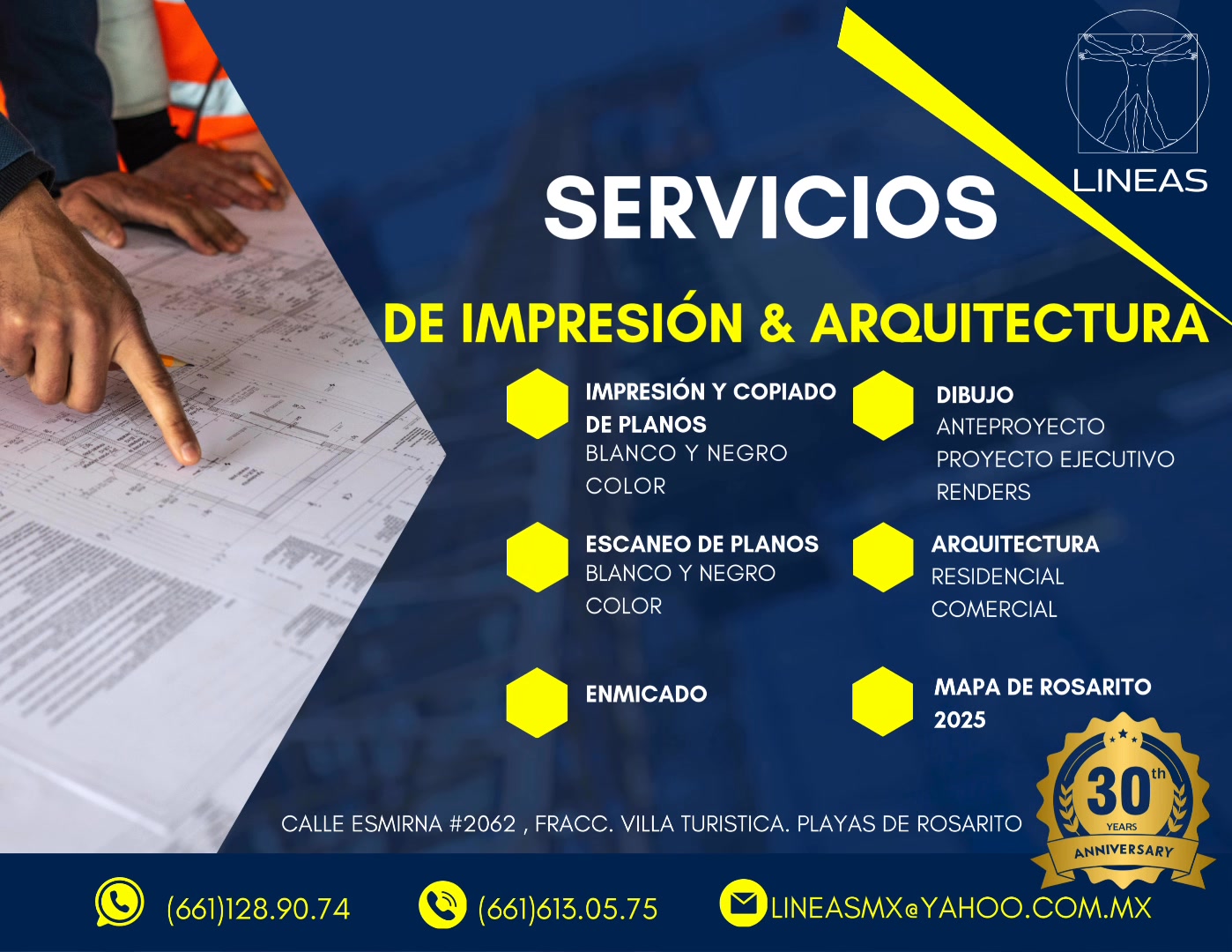 Líneas • Dibujo, impresión y copiado de planos | Rosarito