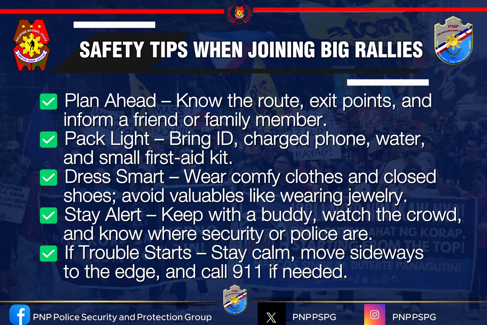 LOOK: SAFETY TIPS WHEN JOINING RALLIES OR MASS DEMONSTRATIONS! Laging ...
