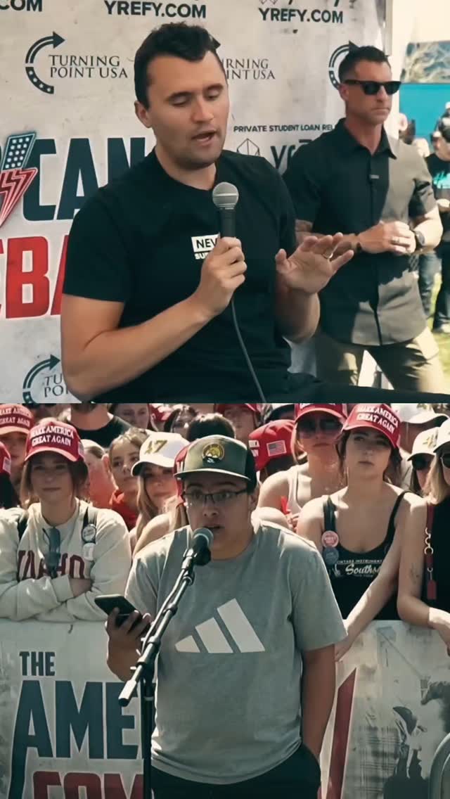 He is fake #charliekirk #fyp #foryou #debate #trending #turningpointusa ...
