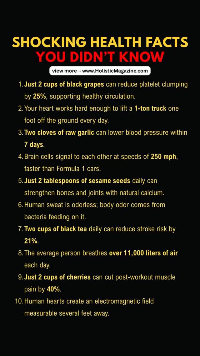 Shocking Health Facts You Didn’t Know #holisticmagazine | Holistic ...