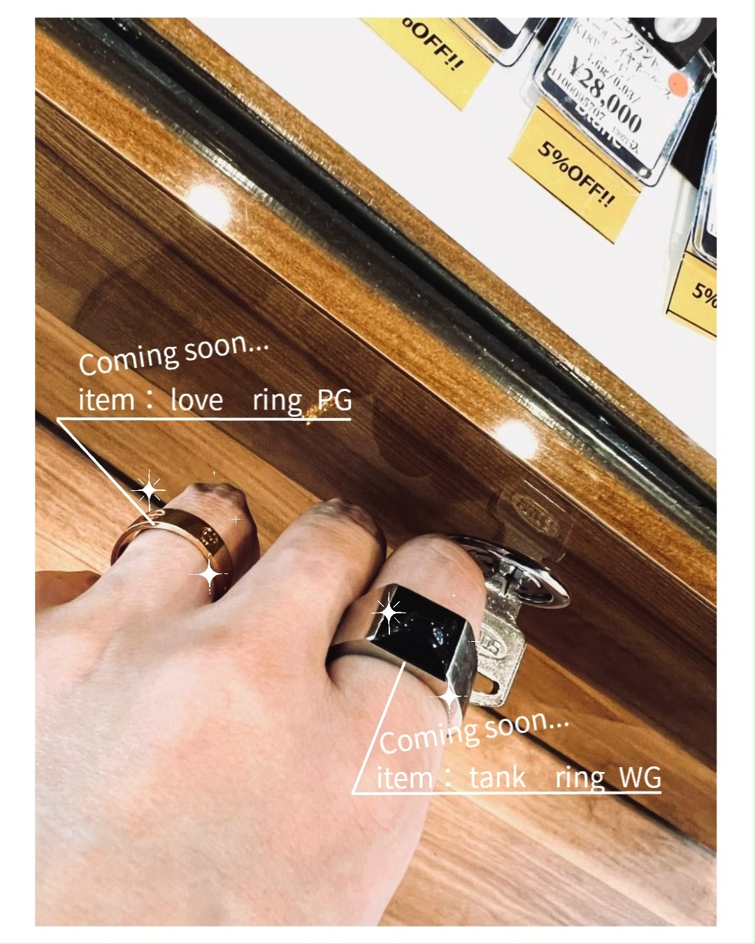 Caritier Rings💍 ▷Love Ring (750 Pink Gold) ▷Tank Ring (750