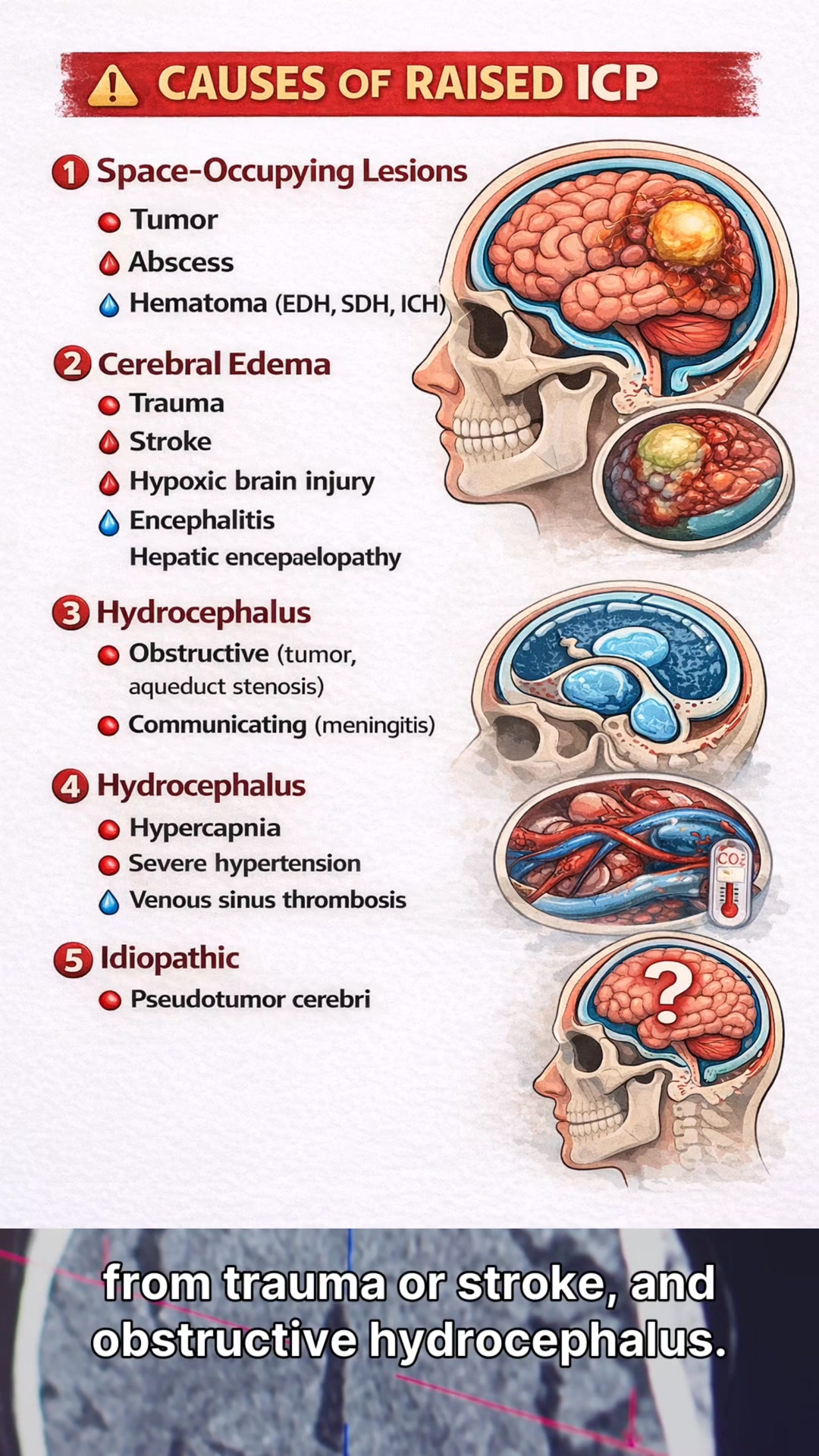 Master class of ICU series - #39th 🚨💉Raised ICP(Intracranial pressure ...