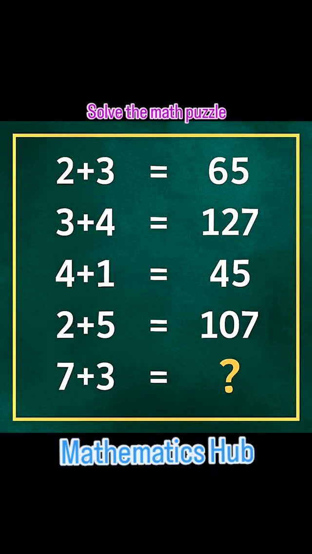 Solve the math puzzle #mathpuzzle #viralreels #viral #maths #solve ...