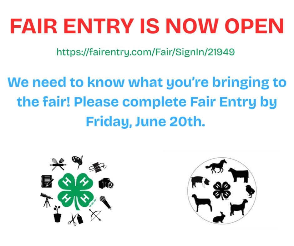 Fair Entry is now open!! Click the link to register your projects for ...