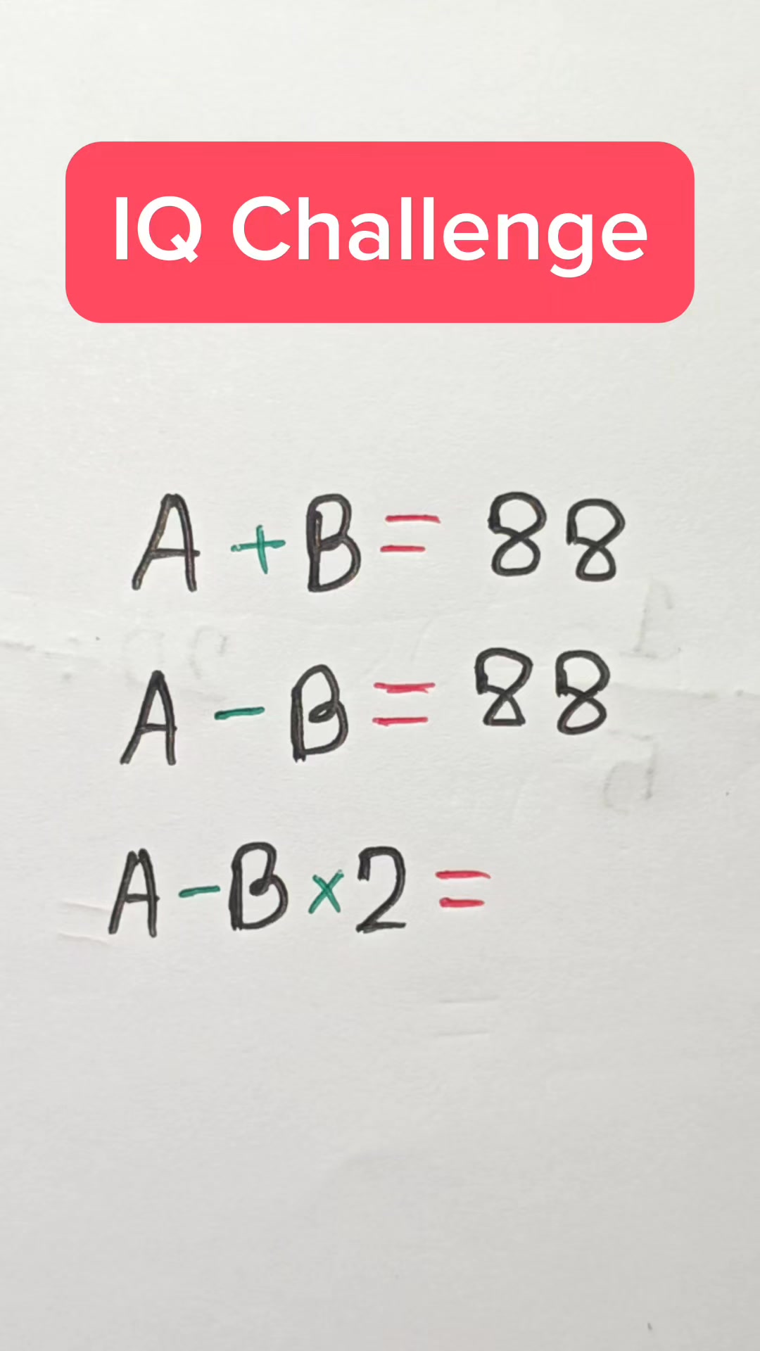 IQ Challenge for Genius/ can you sovle this? 🧠💯 #iq #math #brainteaser ...