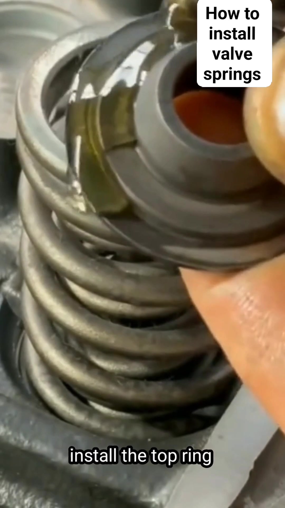 How to install valve springs #fyp #automobile #automotive #mechanics ...