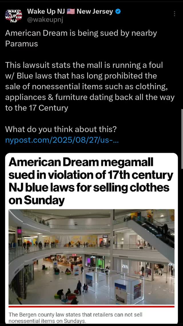 American Dream is being sued by nearby Paramus This lawsuit stats the ...